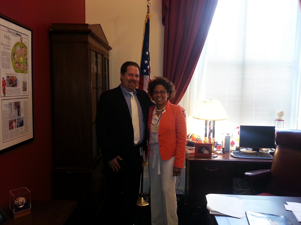 Dahlia Walker-Huntington with Chief of Staff to Congresswoman Debbie Wasserman-Schultz (D-Fla) 2013 lobbying for immigration reform