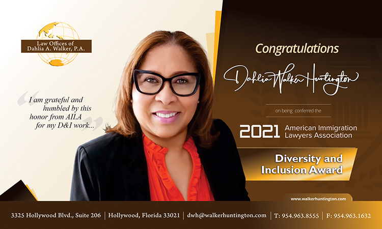 Jamaican-American lawyer, Dahlia Walker Huntington wins prestigious national Diversity and Inclusion Award